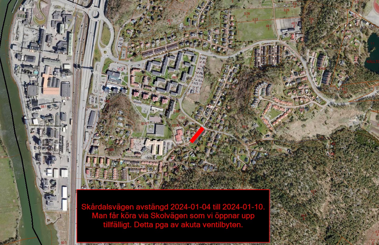 Skårdalsvägen avstängd - Alekuriren - Alekuriren