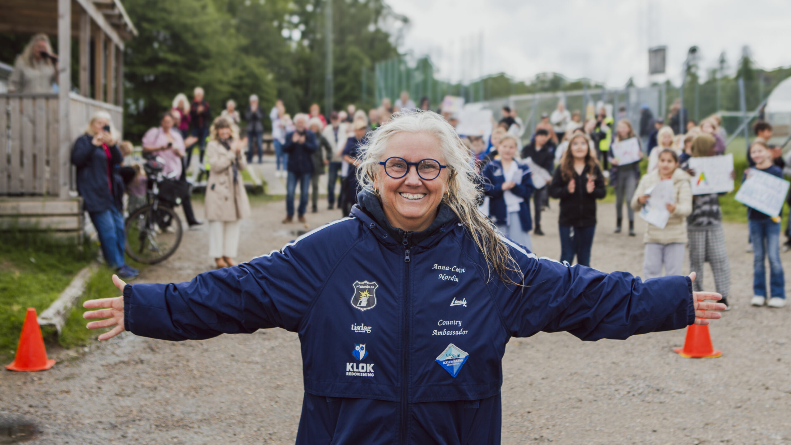 Anna-Carin Nordin simmar genom Göta älvdalen